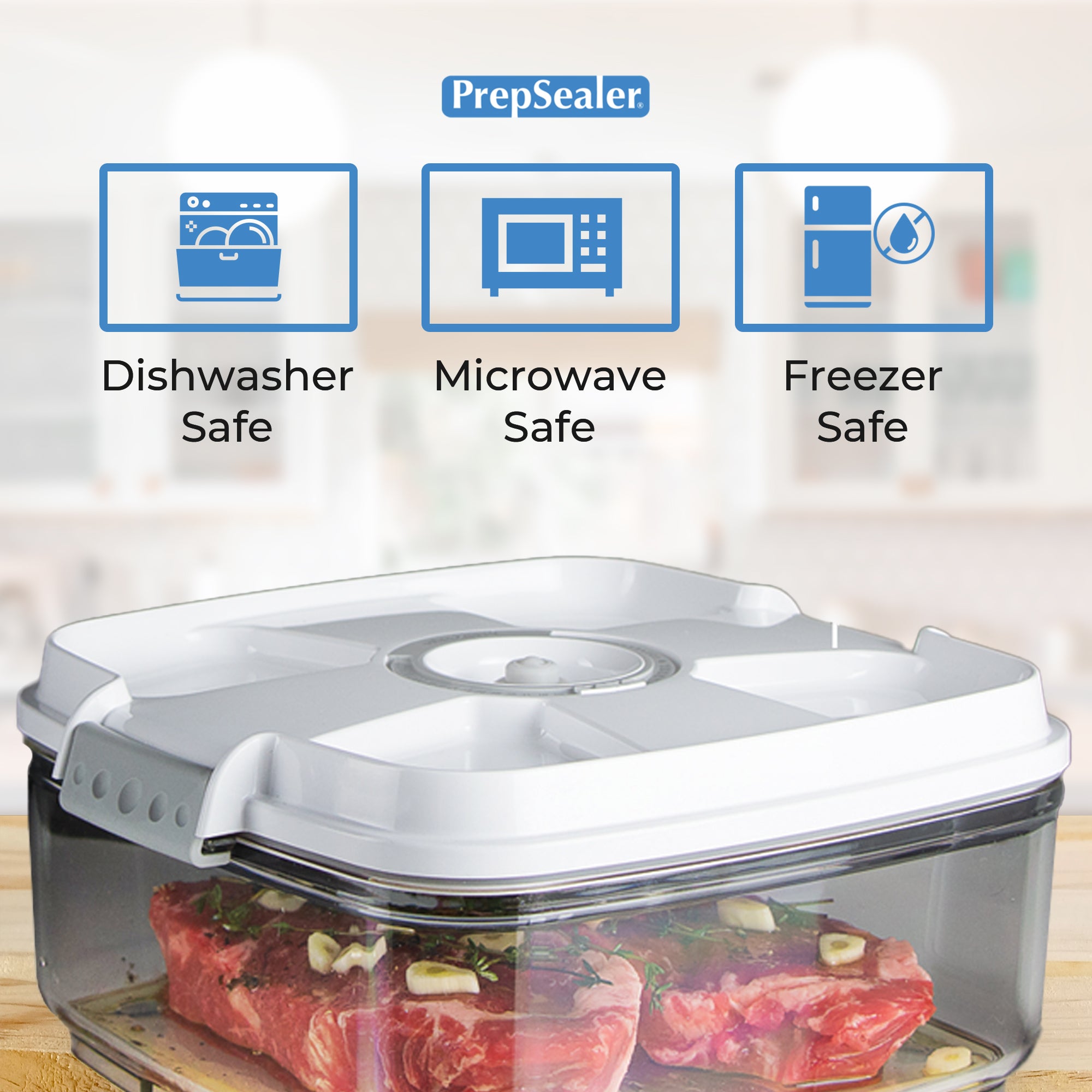 SNUGTOPIA Vacuum Seal Food Storage Containers - Fresh Save/Keep Dry - 2  Pcs, Clear, BPA Free, Leak Proof - Dishwasher, Freezer & Microwave Safe